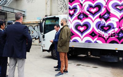 Curator Roland Henry and Chris Naish, CEO of The Reach Foundation unveil a first look at 'Untold' for press in Cremorne.