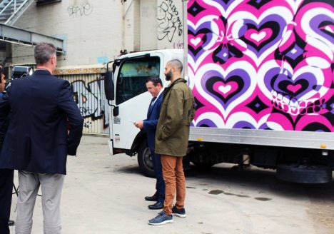 Curator Roland Henry and Chris Naish, CEO of The Reach Foundation unveil a first look at 'Untold' for press in Cremorne.